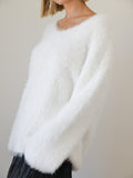 Cherie Fluffy Knit - Snow