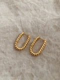 Olive Hoop Luxe Earrings