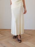 Lucy Midi Knit Skirt - Cream