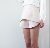 Marianne Beige Curved Skort - HELLO PARRY Australian Fashion Label 