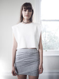 Alixe T Twist Ruched Jersey Skirt -Grey - HELLO PARRY Australian Fashion Label 