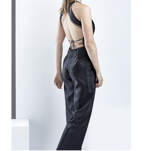 Lace up jumpsuit sales