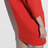 Carmen Neoprene Red Dress - HELLO PARRY Australian Fashion Label 