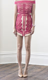 Celeste Lace Detail Dress- Cherry Red - HELLO PARRY Australian Fashion Label 