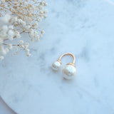 Kara Asymmetric Double Pearl Ring - HELLO PARRY Australian Fashion Label