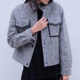 Aspen Pocket Grey Jacket - HELLO PARRY Australian Fashion Label 