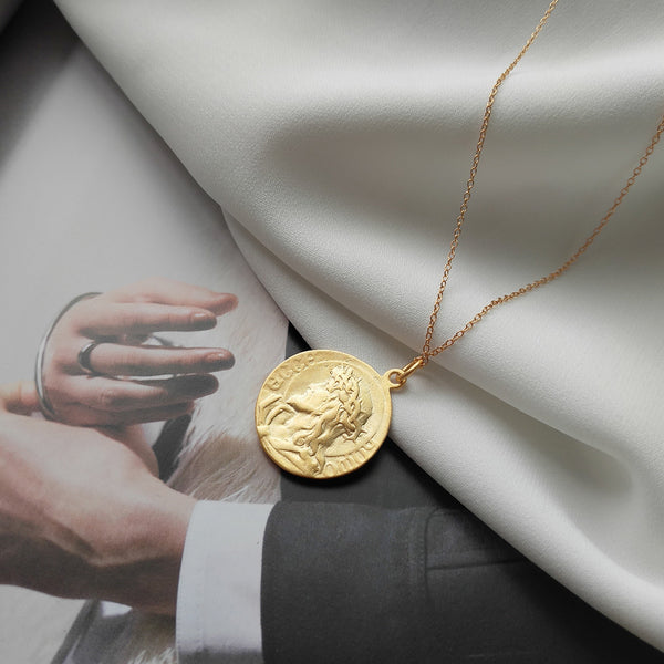 Double coin new arrivals necklace