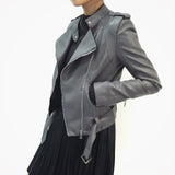 Tavia Biker Zip Vegan Leather Jacket - HELLO PARRY Australian Fashion Label 