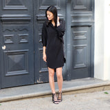 Gisella Black Relaxed Tunic Dress - HELLO PARRY Australian Fashion Label 
