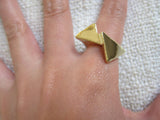 Pyramid Gold Ring - HELLO PARRY Australian Fashion Label 