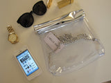 Roll Up Clear Lunch Bag/Clutch