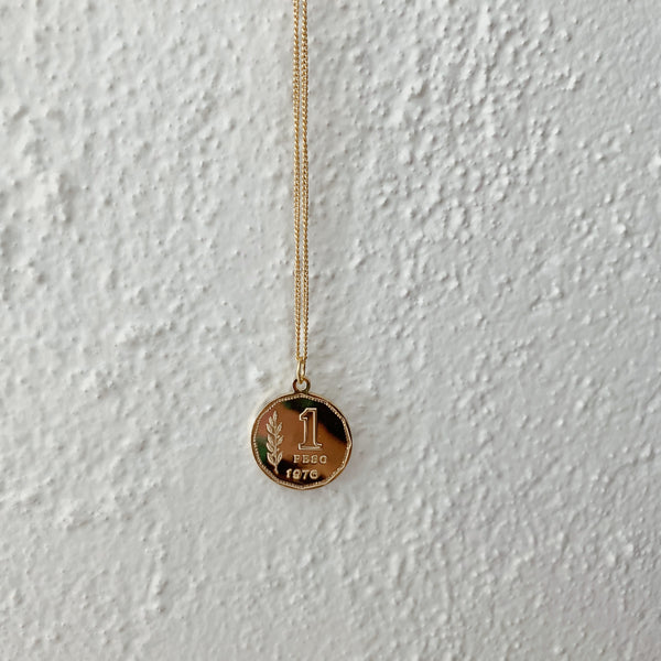 Peso Coin Pendant Necklace HELLO PARRY