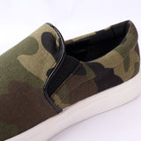 Landon Army Print Slip On Shoes