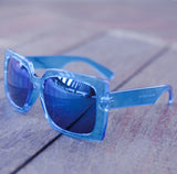 Milan Icy Blue Mirror-lens Shades - HELLO PARRY Australian Fashion Label