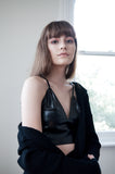 Nicola Triangle Leather Bralette - HELLO PARRY Australian Fashion Label 