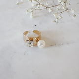 Nicolai Crystal and Pearl Ring - HELLO PARRY Australian Fashion Label 