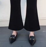 Olinda Black Flared High Waist Trousers