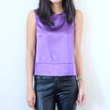 Auden Silky Button Back Top - Purple - HELLO PARRY Australian Fashion Label 