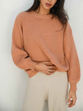 LEXI COTTON KNIT JUMPER- CLAY