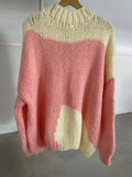 AMBRA MERINO WOOL KNIT - CREAM/PINK