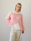 AMBRA MERINO WOOL KNIT - CREAM/PINK