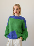 AMBRA MERINO WOOL KNIT - GREEN/BLUE