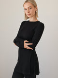 Brooke Cotton Knit Set - Black