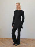 Brooke Cotton Knit Set - Black