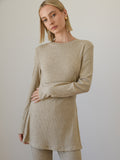 Brooke Cotton Knit Set - Oat