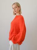 DESIREE OVERSIZE MERINO WOOL JUMPER - ORANGE