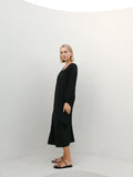 Viv Button Dress - Black