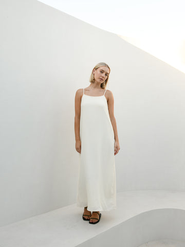 Louise Slip Dress - Cream