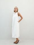 Masion Frayed Edge Dress - Snow