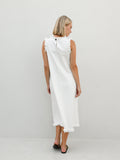 Masion Frayed Edge Dress - Snow