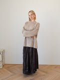 Mira Vegan Maxi Skirt - Brown