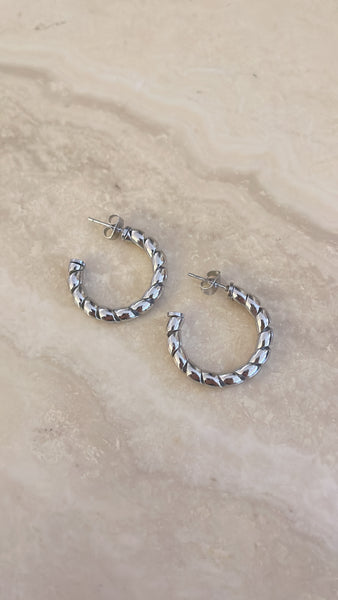 Octavia Coil Hoops - Silver