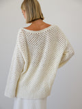 Suzie Honeycomb Knit - Snow