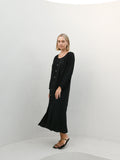 Viv Button Dress - Black