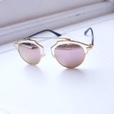 Norway Geometric Sunglasses Blush Pink/Gold