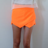 Minute Tailored Wrap Skort -Fluor Tangerine