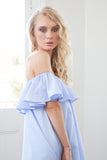 HAYLEY OFF SHOULDER DRESS -STRIPE