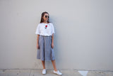 Zodie Gingham Patchwork Skirt - Black