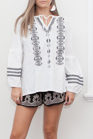 TALITA EMBROIDERED TOP