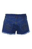 Tassels Style blue Denim Shorts