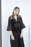 Cigarette Pleats in Lashings of Lace Top