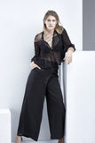 Cigarette Pleats in Lashings of Lace Top - HELLO PARRY Australian Fashion Label 