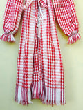 FARAH Woven Maxi Robe/Dress - RED KEFFIYEH