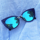 Malta Cat Eye Sunglasses- Blue