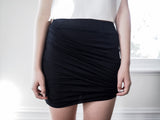 Alixe T Twist Ruched Jersey Skirt -Black - HELLO PARRY Australian Fashion Label 