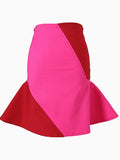 Veranica Color blocked Flared Skirt